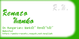 renato wanko business card